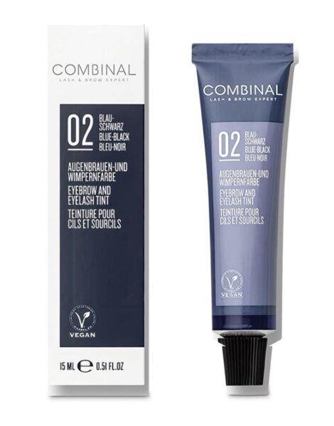 COMBINAL EYEBROW AND EYELASH TINT 02 Blue-Black Zili melna Krāsa 15 ML